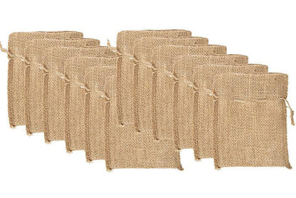 4" X 5.5" Jute Bag Natural Pkg/12