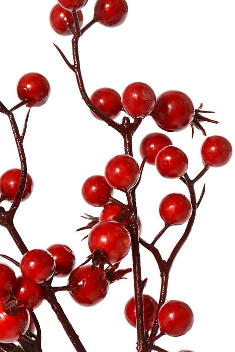 26" Water Proof Mixed Berry/Crabapple Spray Red