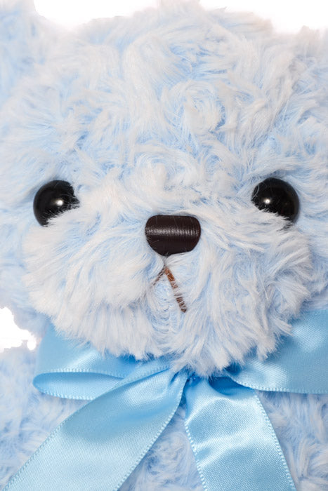 12" Teddy Bear With Bow Blue