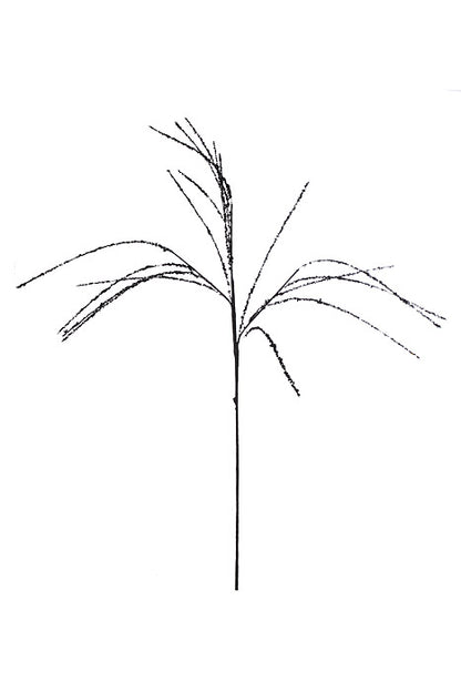 34" Sequin Willow Spray Black