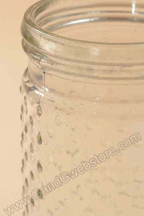 3.75" X 7" Glass Hobnail Jar Clear