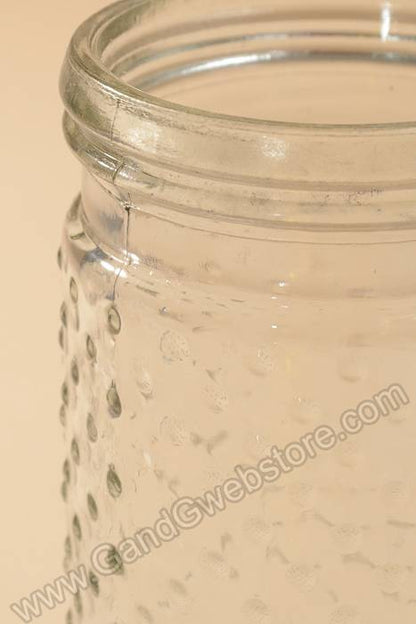 3.75" X 7" Glass Hobnail Jar Clear