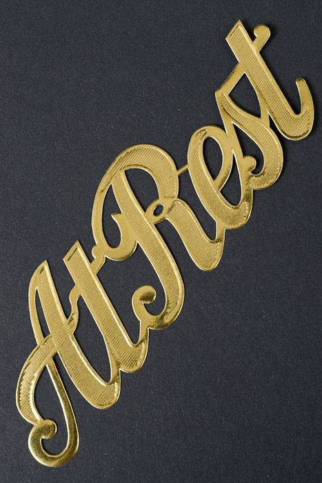 1.75" Large Paper "at Rest" Gold Pkg/10