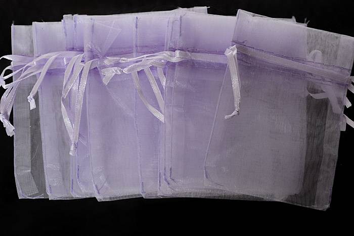 3" X 4" Sheer Pouches Bag Lavender Pkg/12