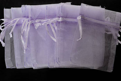 3" X 4" Sheer Pouches Bag Lavender Pkg/12