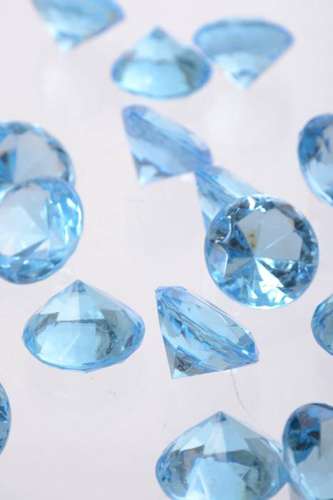 30mm Acrylic Diamond Light Blue Pkg/1lb