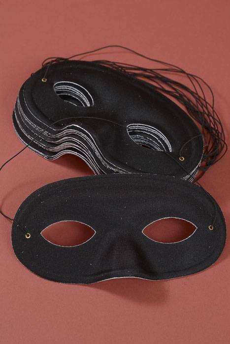 Plain Mask Black Pkg/12