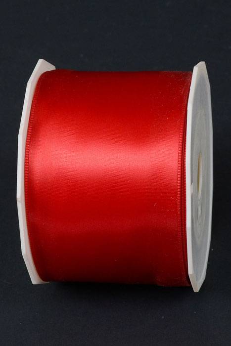 2.5" X 10yds Wired Satin Ribbon Red
