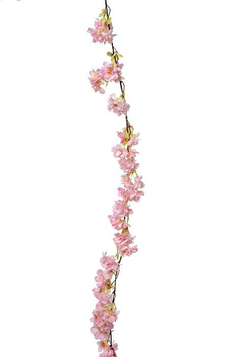 6ft Cherry Blossom Garland Pink