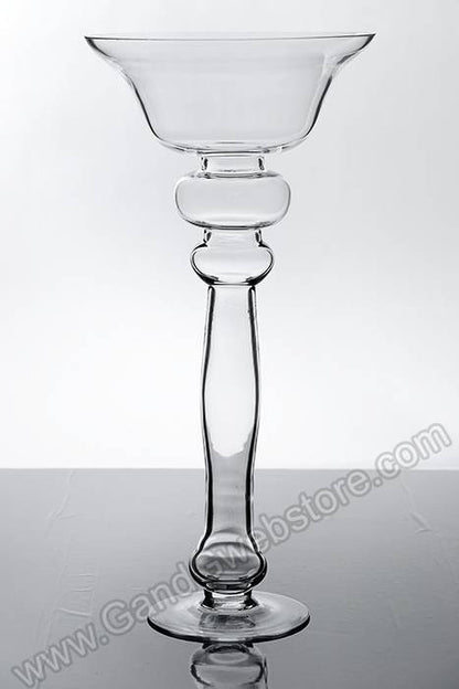 8.75" X 5" X 18" Glass Vase Clear