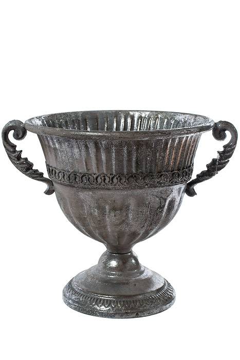 9.5" X 9.5" Metal Trophy Urn Silver