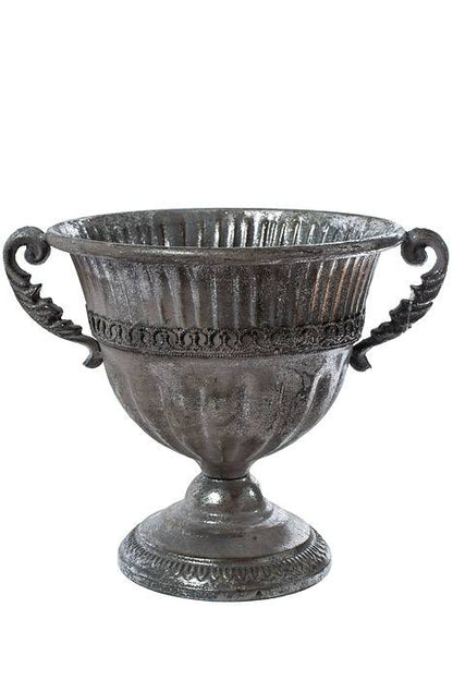 9.5" X 9.5" Metal Trophy Urn Silver
