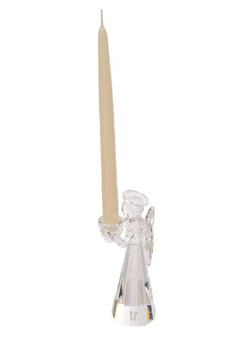 8&quot; Crystal Angel Candle Holder Clear