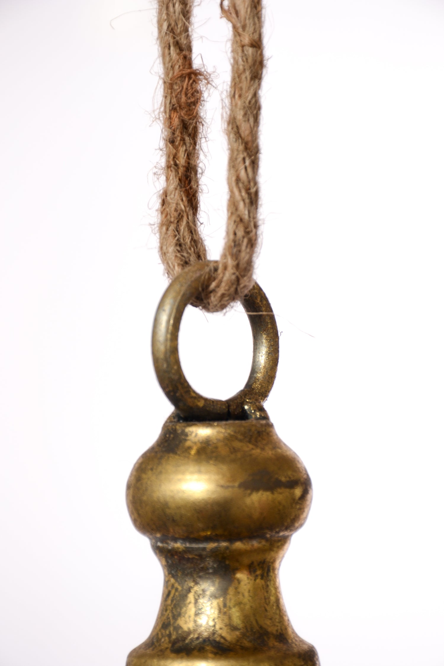 16" Metal Finial Hanging Ornament Champagne/Gold