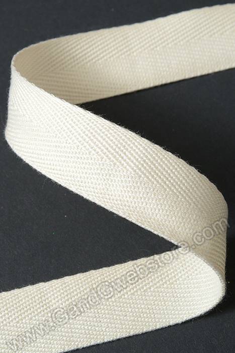 7/8" X 25yds Cotton Ribbon Natural