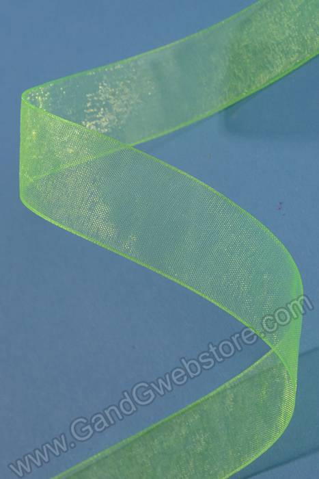 Organza Ribbon Neon Green