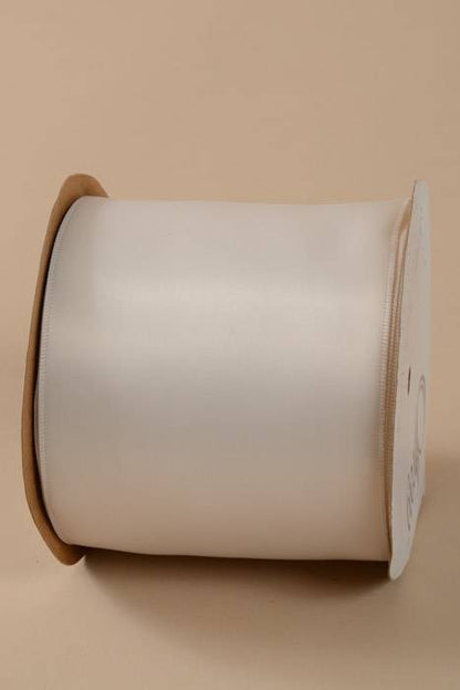 4" X 25yds Wired Contessa Ribbon Ivory