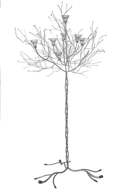 5ft Tree Candleholder Silver