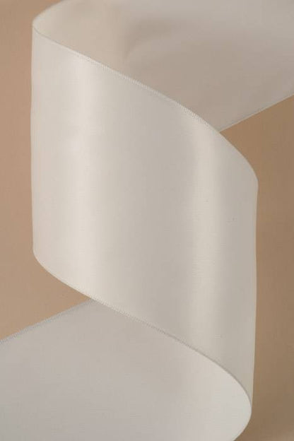 4" X 25yds Wired Contessa Ribbon Ivory