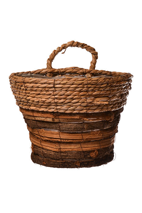 7.75"/9.5"/11.5"  Natural Wall Basket Tan/Brown Set/3