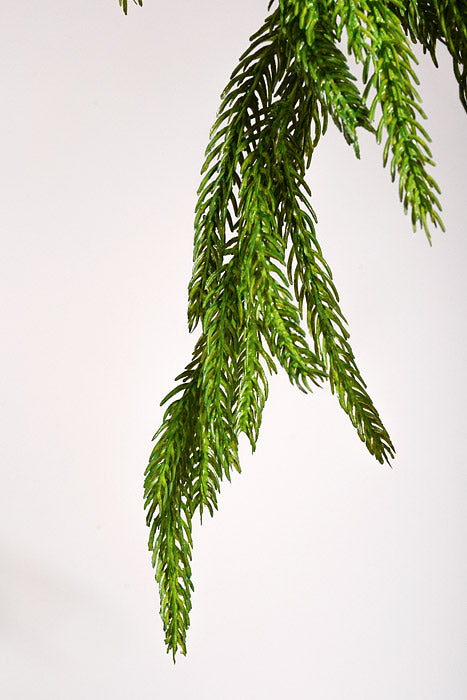 180&quot; Artificial Real Touch Norfolk Pine Garland Natural Green