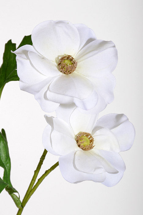 26" Silk Poppy Spray White