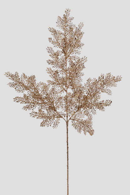 28" Glitter Pine Spray Champagne