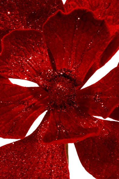 23" Magnolia W Glitter Spray Red