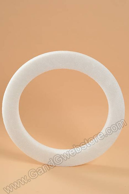 22" Styrofoam Flat Wreath White