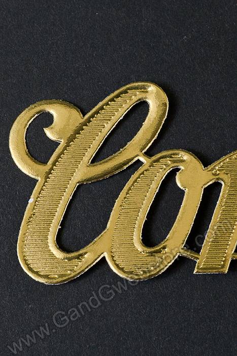 1.5" Large Paper "congratulations" Gold Pkg/10