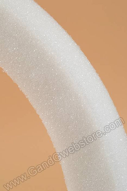 22" Styrofoam Flat Wreath White