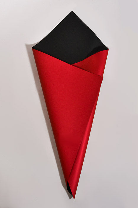 22.5" 2 Tone Waterproof Wrapping Paper Red/Black Pkg/20