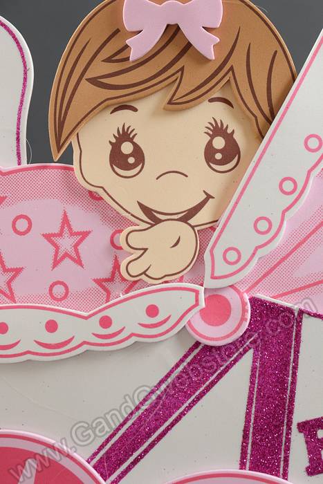 13" X 15.5" Baby Shower Carriage Foam Sign Pink