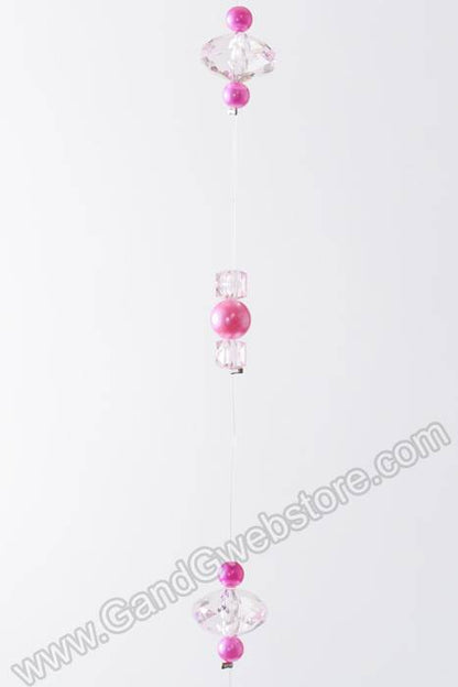 36" Pearl &amp; Bead Garland Fuchsia