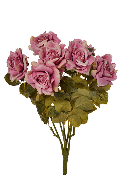 21" Silk Rose Bush Lavender