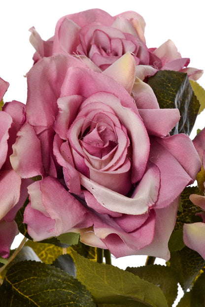 21" Silk Rose Bush Lavender