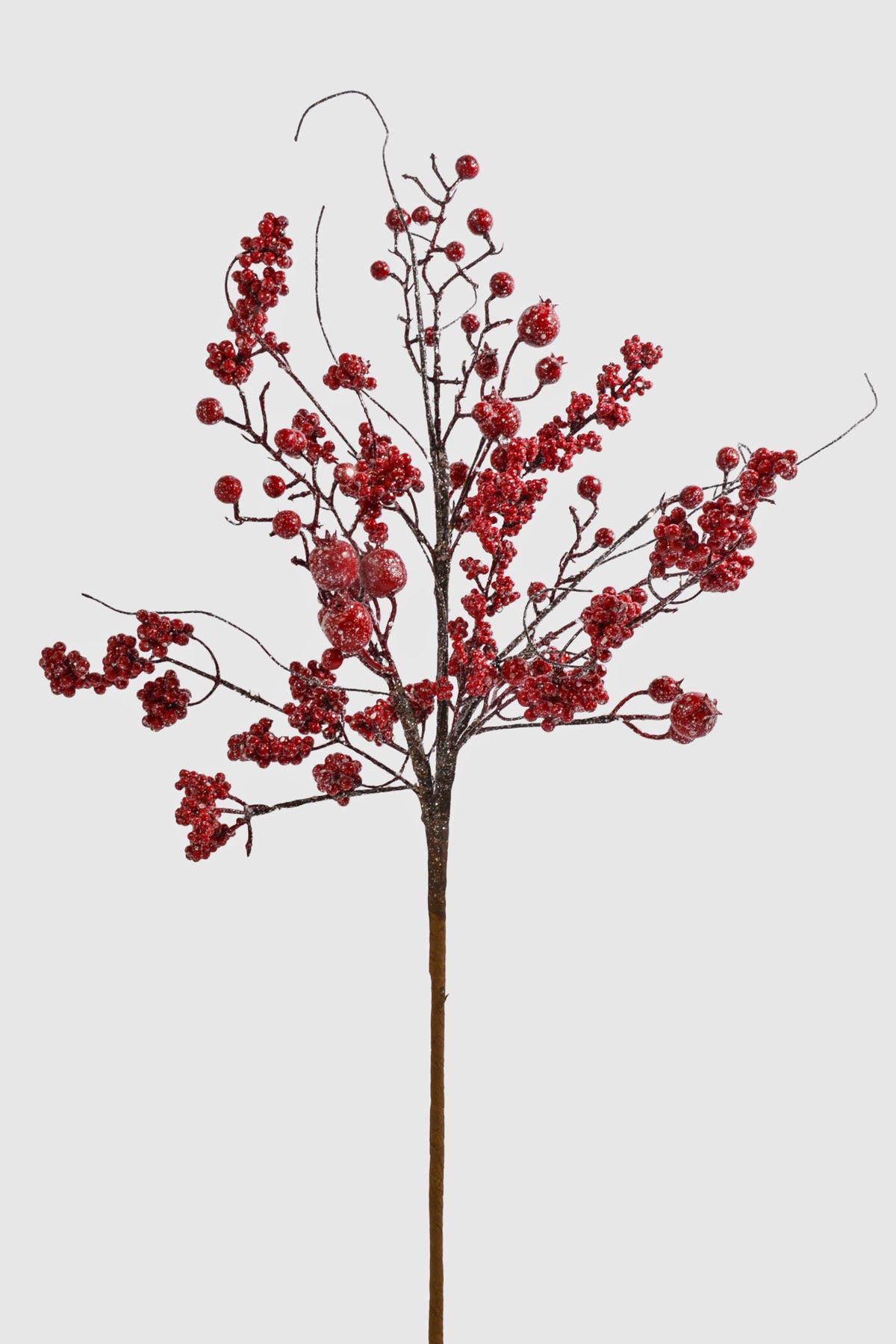 28" Frosted Mixed Berry Spray Red
