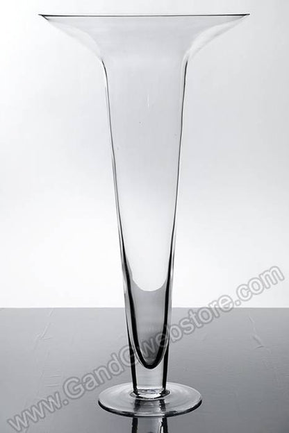10.5" X 5.5" X 20" Glass Vase Clear