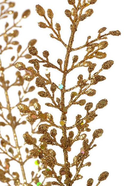 24" Fern Glitter Bush Gold