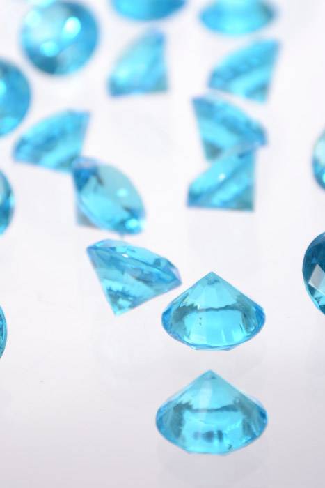 20mm Acrylic Diamond Turquoise Pkg/1lb