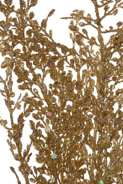 24" Glitter/ Sequin Artemesia Bush Platinum/champagne
