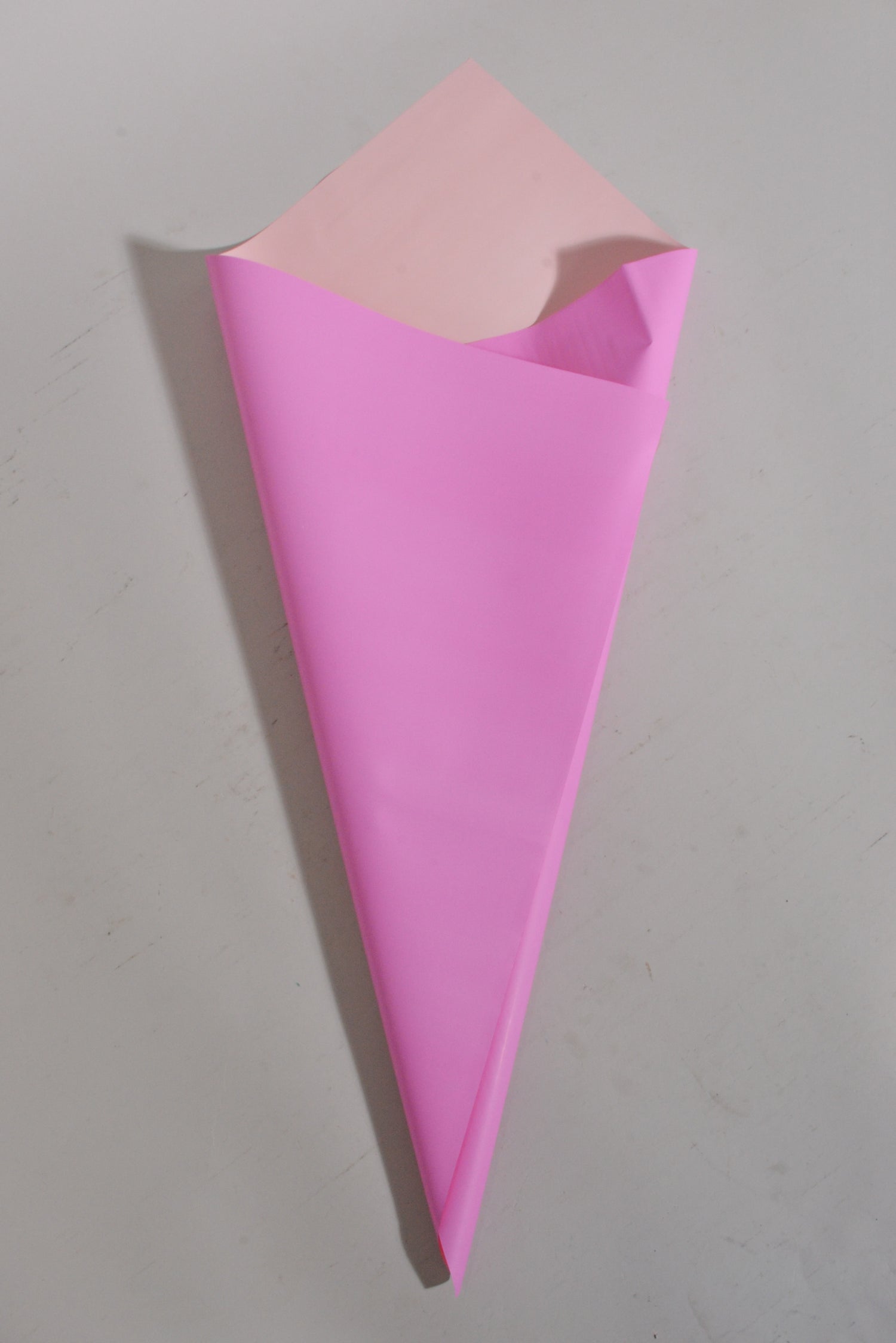 22.5" 2 Tone Waterproof Wrapping Paper Pink/Baby Pink Pkg/20