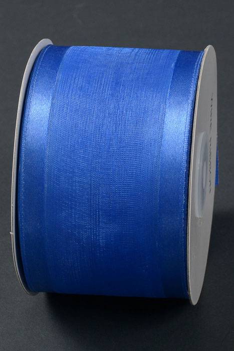 Wired Sheer W/Satin Edge Ribbon Royal Blue