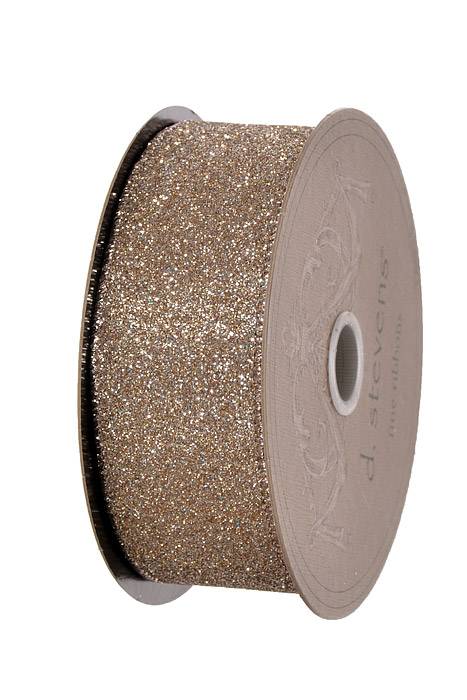 1.5" X 10Yds Glitter Ribbon Platinum