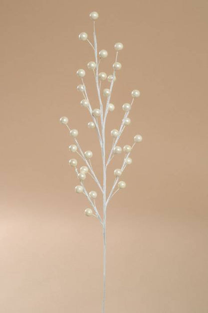 19" Berry Spray Pearl White Pkg/12