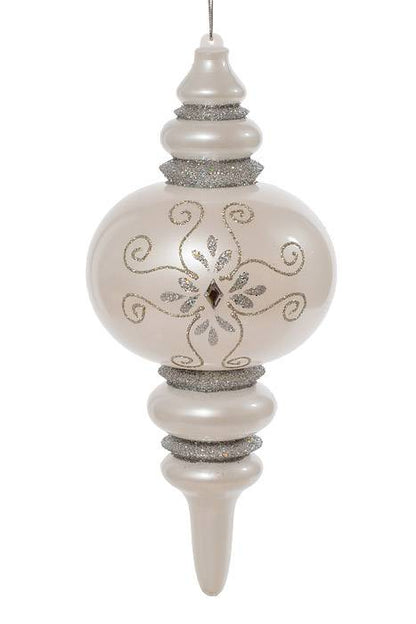 13.5" Finial Candy Apple White