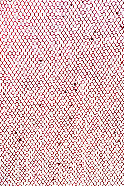 19" X 10Yds Metallic Mesh W/Glitter Red