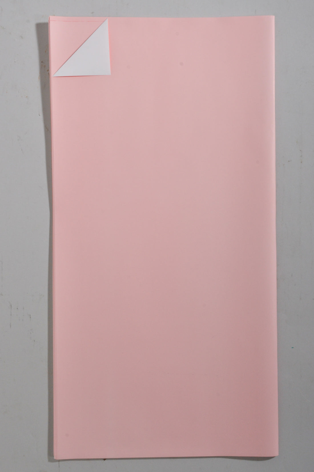 22.5" 2 Tone Waterproof Wrapping Paper Baby Pink/White Pkg/20