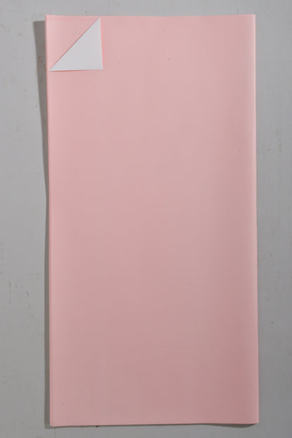 22.5" 2 Tone Waterproof Wrapping Paper Baby Pink/White Pkg/20