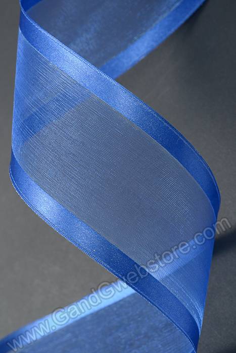 Wired Sheer W/Satin Edge Ribbon Royal Blue